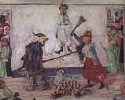 James Ensor Skeletons Flghting for the Body of a Hanged Man (nn03) oil painting